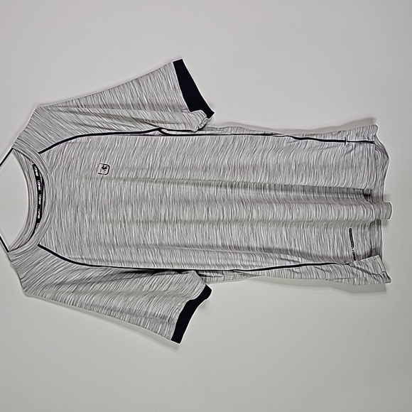 And1 medium silver and black short sleeve athletic shirt - Picture 1 of 6